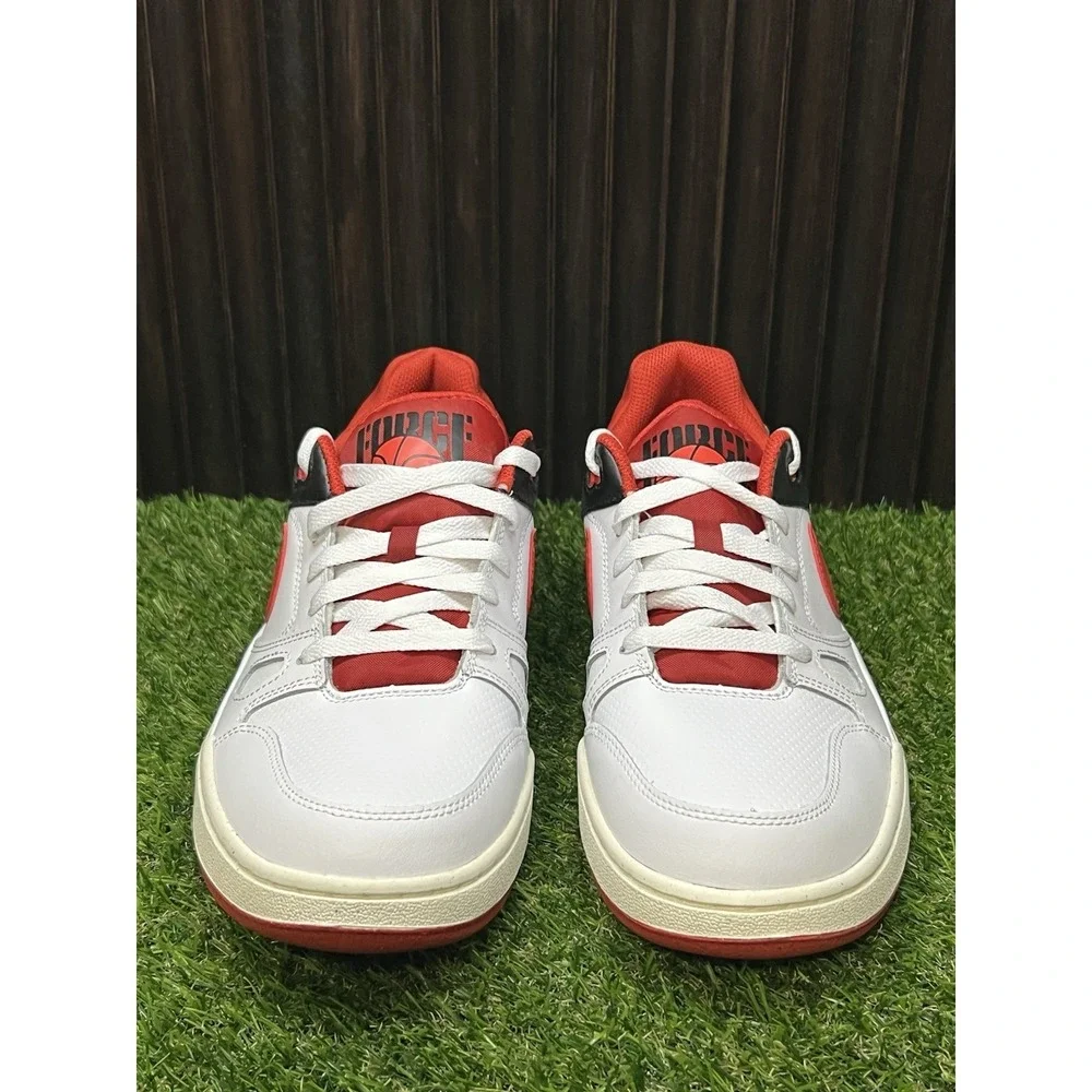 Size 9.5 - Nike Full Force Low Men's Shoes White/Red/Black FB1362-102